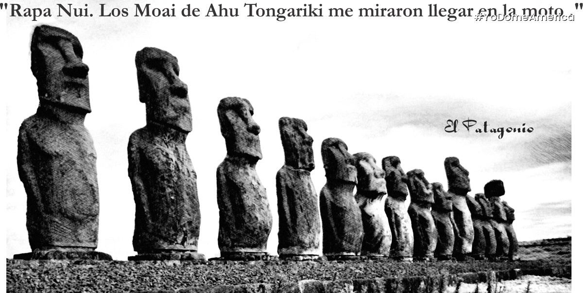 Ilustración: moái de Ahu Tongariki, Rapa Nui